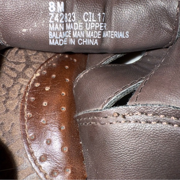 boc Women's Woven Mule Adjustable Strap Size 8 Brown Faux Leather with Buckle - Picture 11 of 13